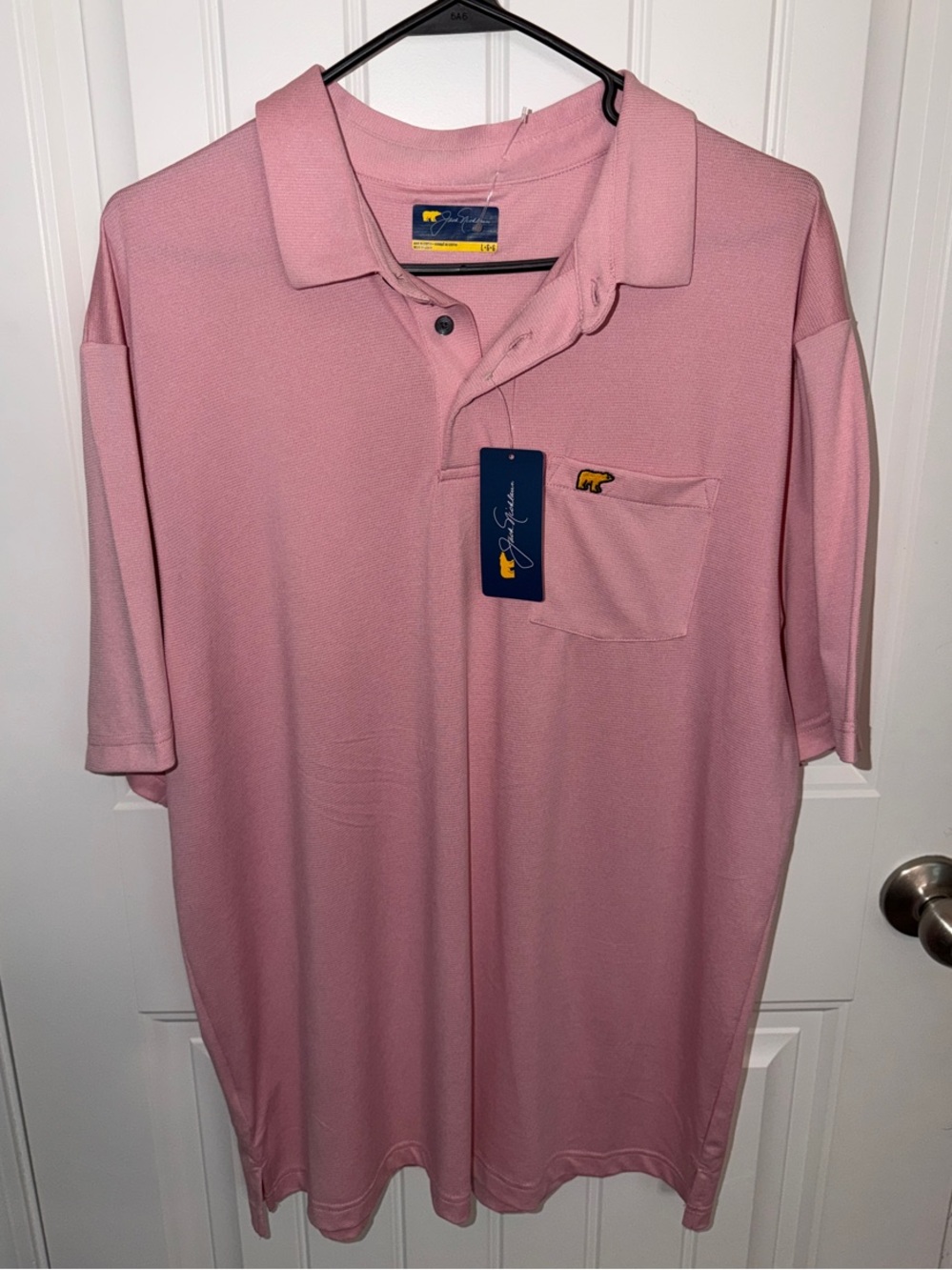 Men’s Sea Pink Heathered Polo with Chest Pocket